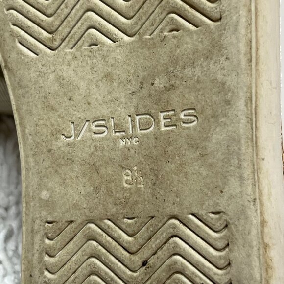 J Slides Heidi Leather Platform Slip On Sneaker Snakeskin Python Brown Size 8.5 - Picture 11 of 11